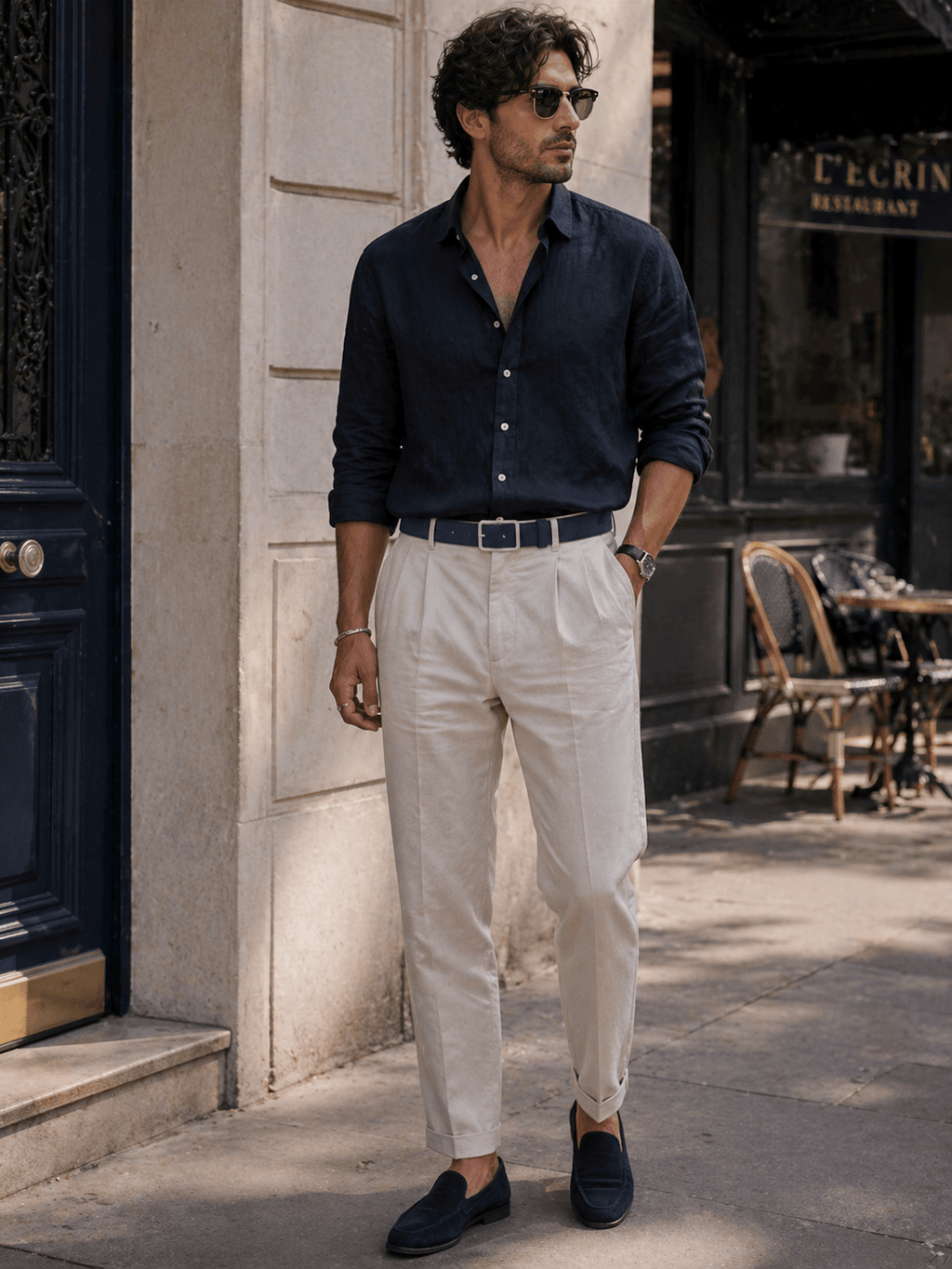 Men's square buckle belt - TUZVAN