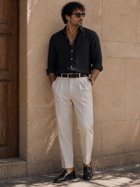 Men's style rounded buckle belt - BOVERN