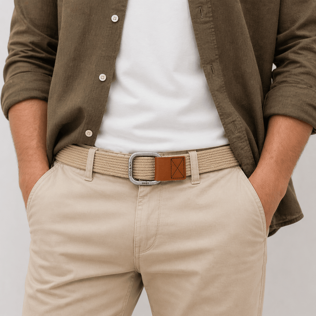 Men's thin bow buckle belt - FORZIX