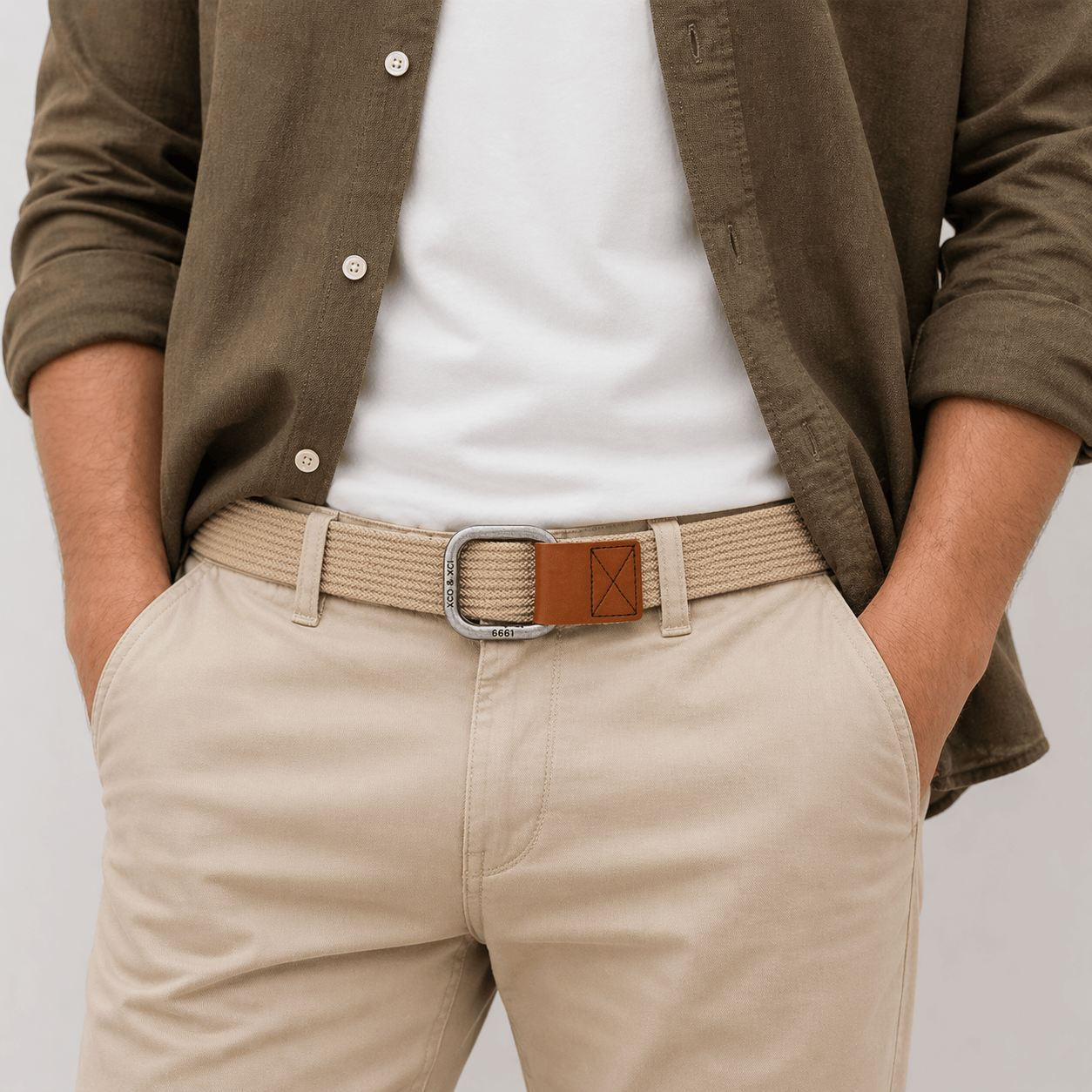 Men's thin bow buckle belt - FORZIX