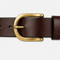 Men's thin rounded buckle belt - RYOSAN