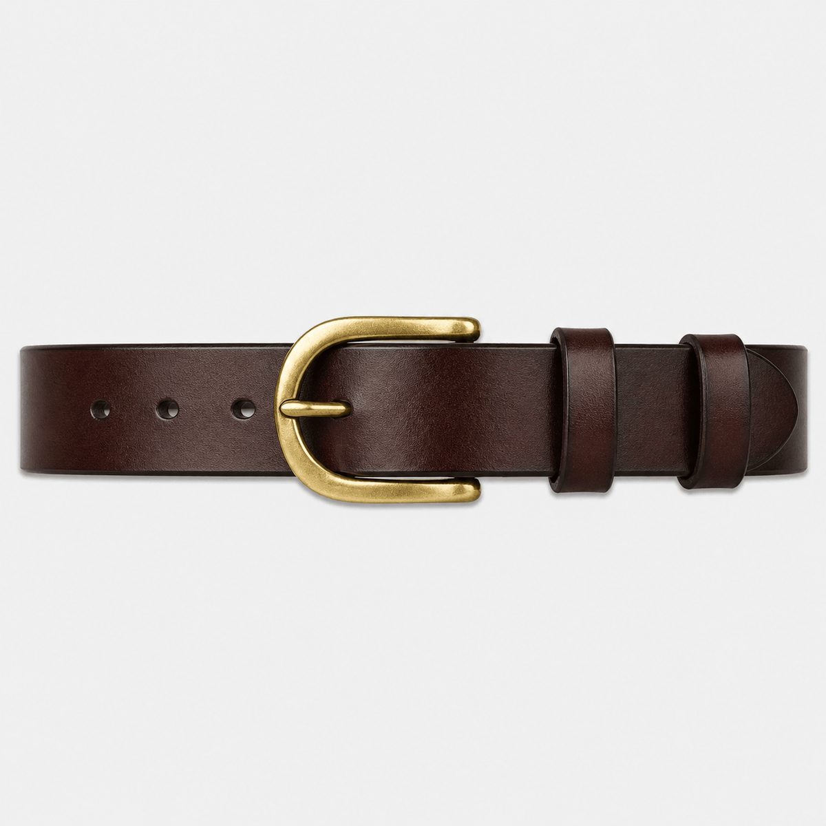 Men's thin rounded buckle belt - RYOSAN