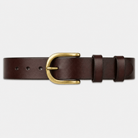 Men's thin rounded buckle belt - RYOSAN