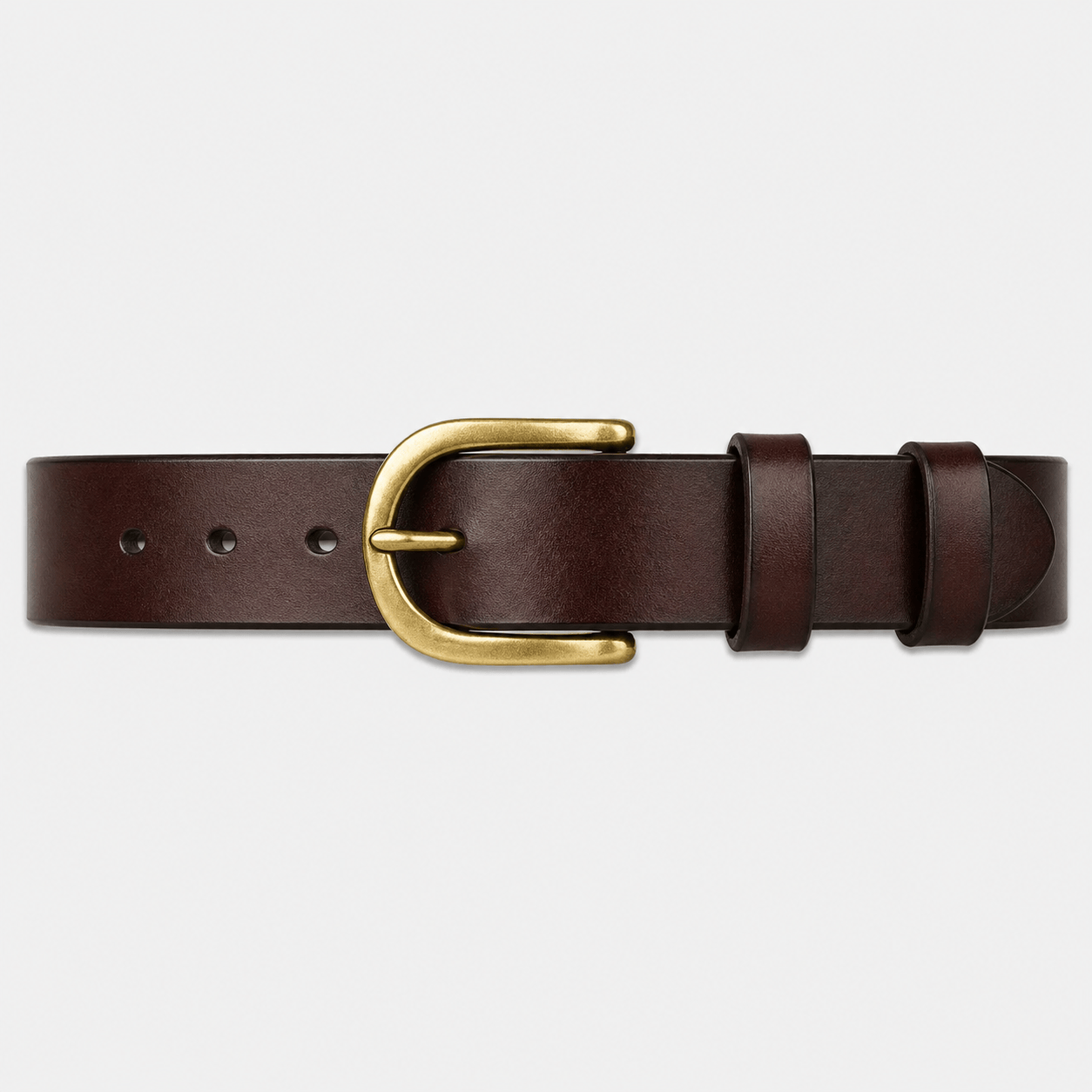 Men's thin rounded buckle belt - RYOSAN