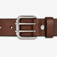 Men's vintage leather belt - PORFAN