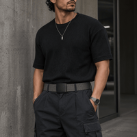 Thin elastic belt for men - LONFEX