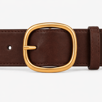 Women's adjustable rounded buckle belt - PIWCOX
