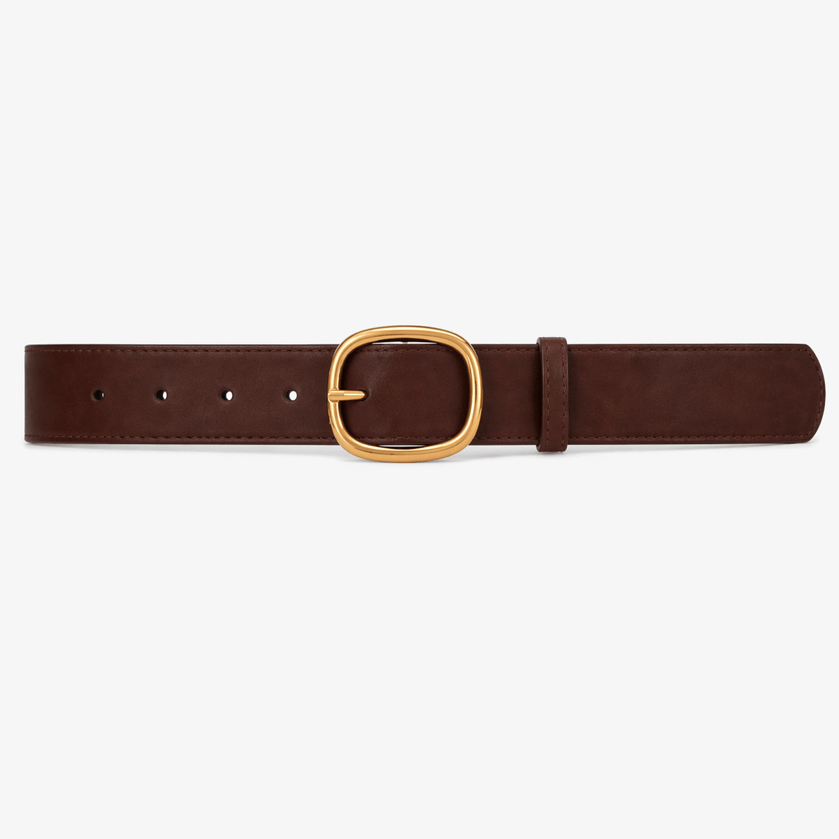 Women's adjustable rounded buckle belt - PIWCOX