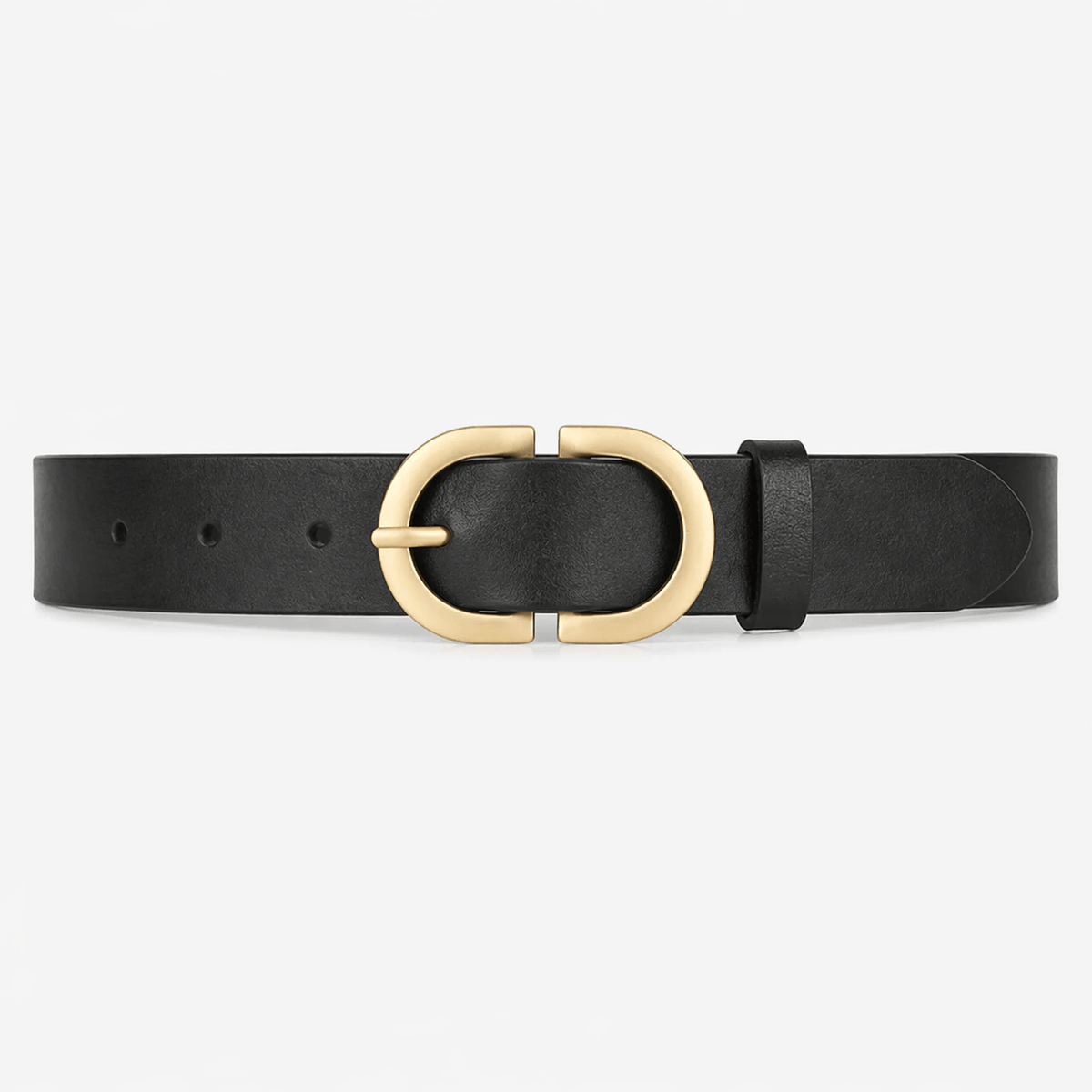 Women's black denim belt - FONXER