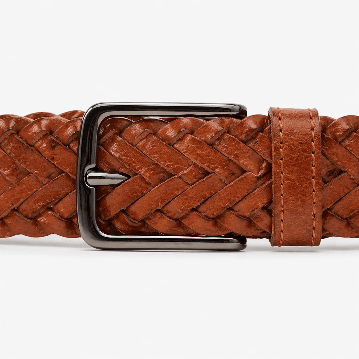 Women's braided leather belt - FAVXIN