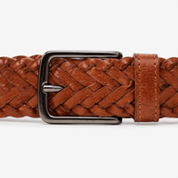 Women's braided leather belt - FAVXIN