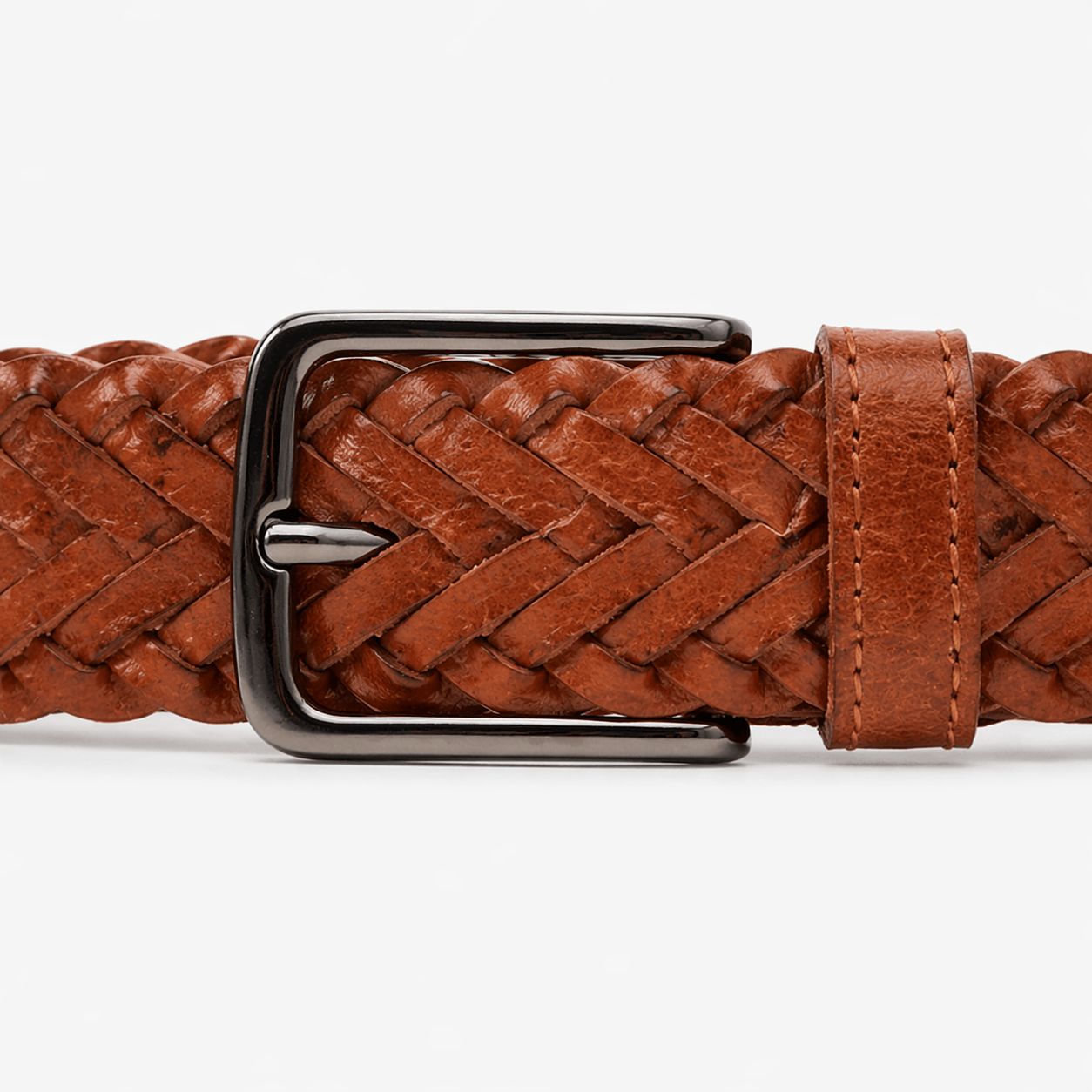 Women's braided leather belt - FAVXIN