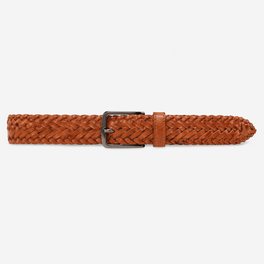 Women's braided leather belt - FAVXIN