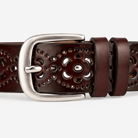 Women's brown leather belt - PERVAN