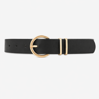 Women's buckled leather belt - YULVAN