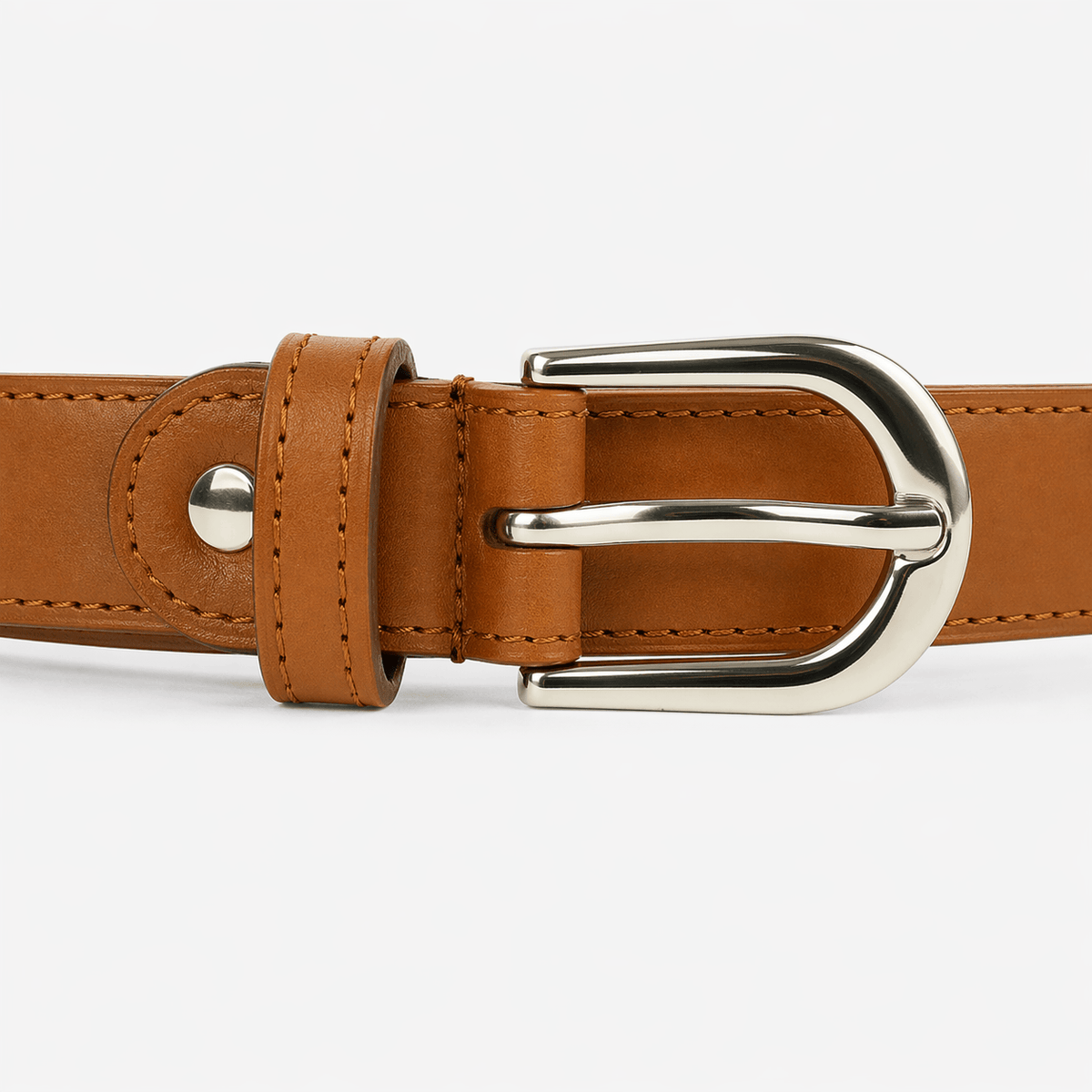 Women's camel leather belt - LORXIL