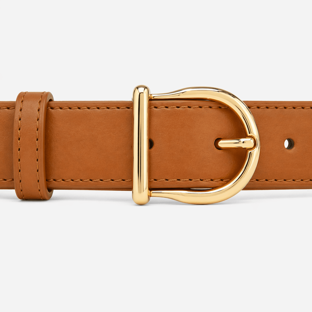 Women's classic gold buckle belt - FONVAX