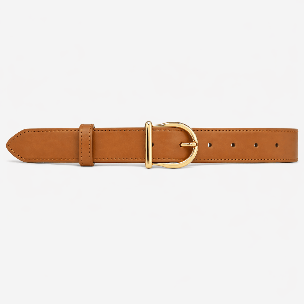 Women's classic gold buckle belt - FONVAX