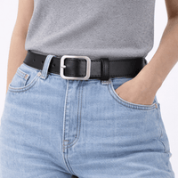 Women's fashion square buckle belt - KANFIL