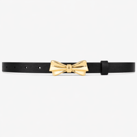 Women's golden bow buckle belt - WAXFEN