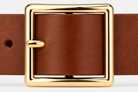 Women's golden square buckle belt - MIVXAR