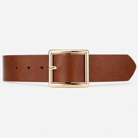 Women's golden square buckle belt - MIVXAR