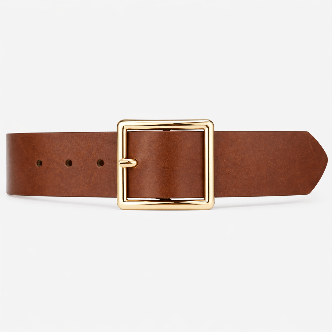 Women's golden square buckle belt - MIVXAR