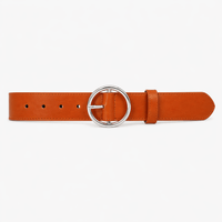 Women's silver rounded buckle belt - VOVTEL