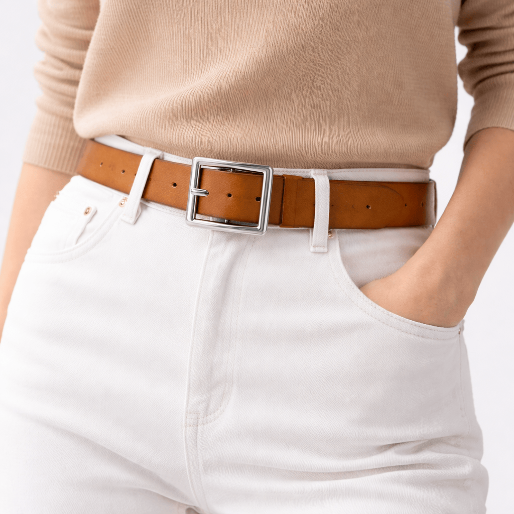 Women's square buckle belt - BEXKIN