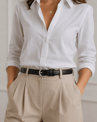 Women's thin leather belt - VONZER