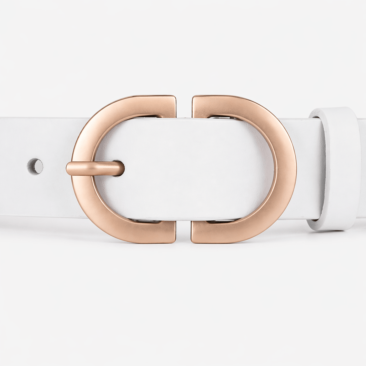 Women's white denim belt - LEZVON