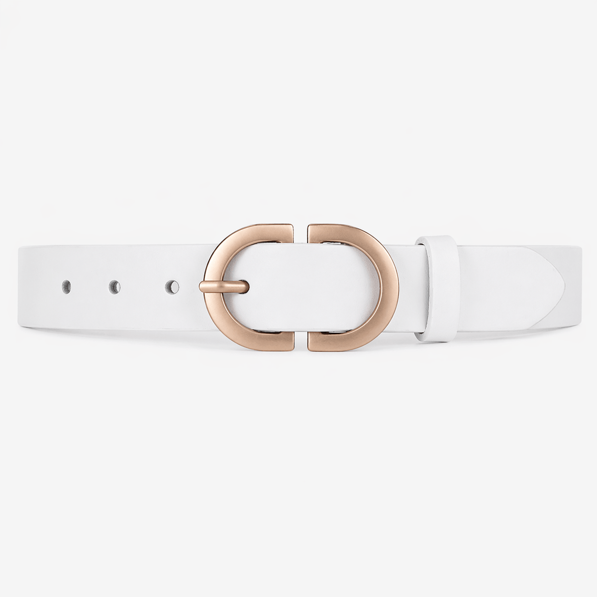 Women's white denim belt - LEZVON