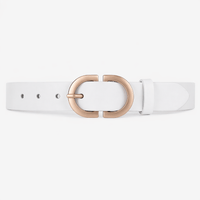 Women's white denim belt - LEZVON