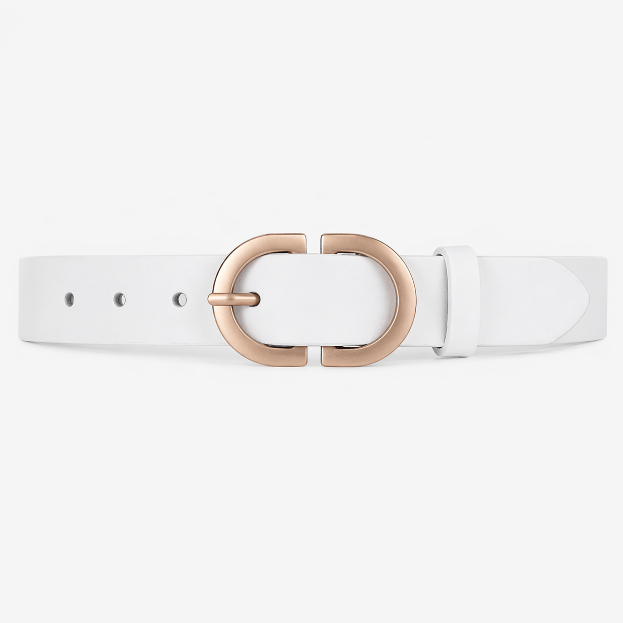 Women's white denim belt - LEZVON