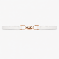 Women's white dress belt - PURXEL