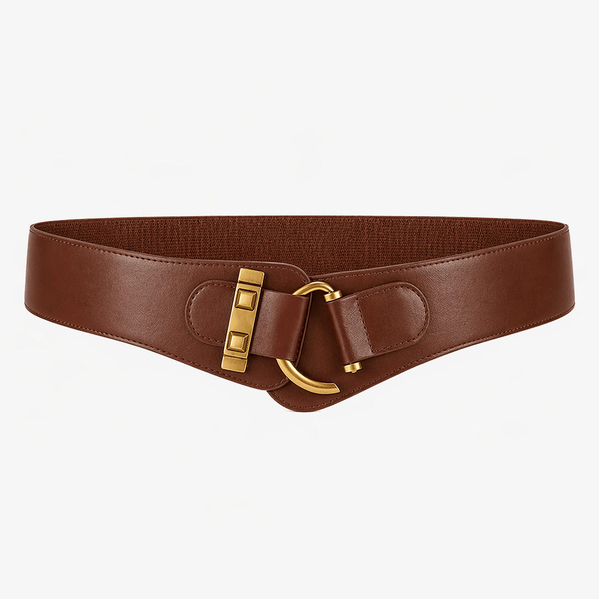 Women's wide brown belt - LOMFEN