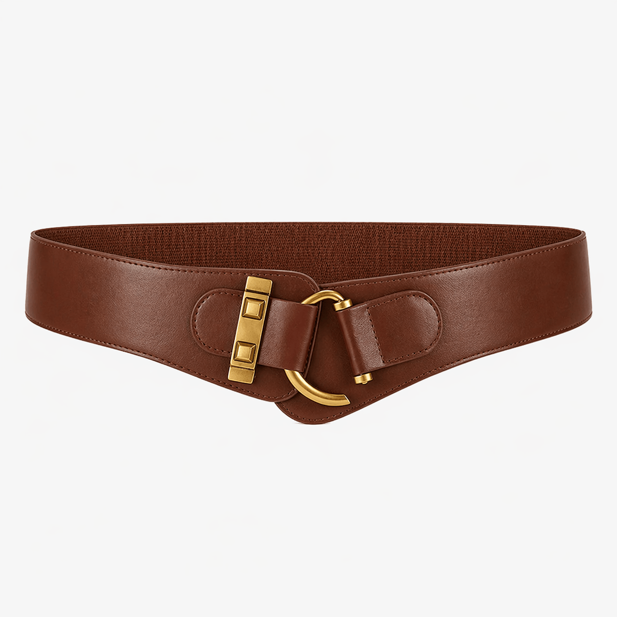 Women's wide brown belt - LOMFEN